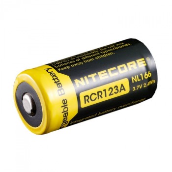 Batterie Nitecore RECHARGEABLE RCR123 NL166 16340 - 650mAh 3.7V protégée Li-ion