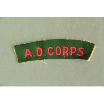 TITRE D'EPAULE A.D. CORPS (ARMY DENTAL CORPS) GB 2° GM