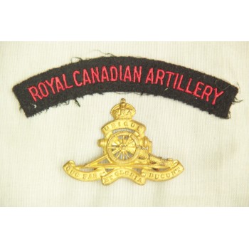 Ensemble d'insignes Royal Canadian Artillery 2ème GM