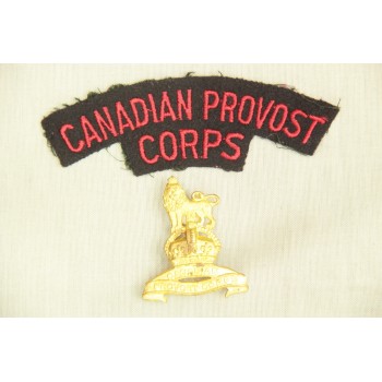 Ensemble d'insignes Royal Canadian Provost Corps 2ème GM