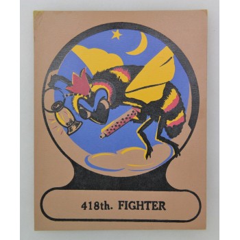 INSIGNE DU 418th FIGHTER SQUADRON USAAF 2ème GM