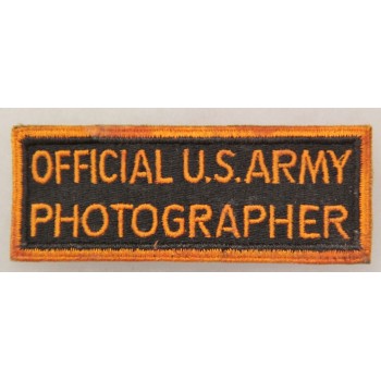 "OFFICIAL US ARMY PHOTOGRAPHER" US ARMY 2ème GM