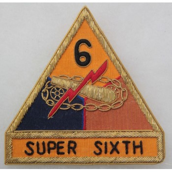 6th US ARMORED DIVISION "SUPER SIXTH" bullion made