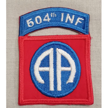 INSIGNE TISSU 82nd AIRBORNE 504th INF. IRAQ/AFGHANISTAN