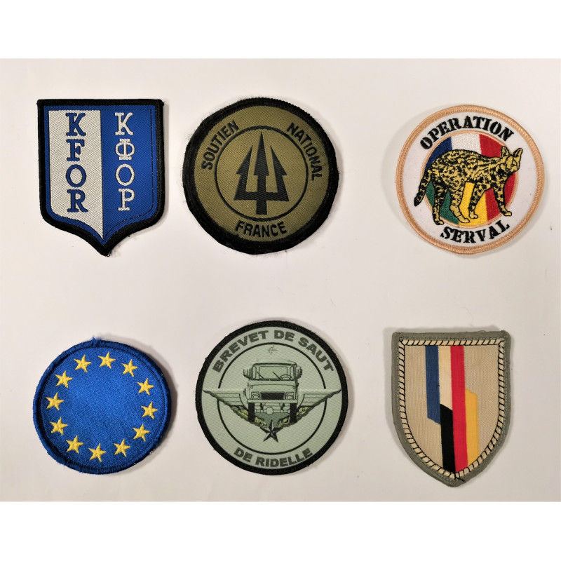 LOT DE PATCHES ARMEE FRANCAISE OPERATION SERVAL KFOR OPEX