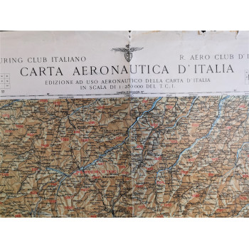 CARTE DE VOL AVIATION ITALIENNE 1939-1945 CARTA AERONAUTICA D'ITALIA