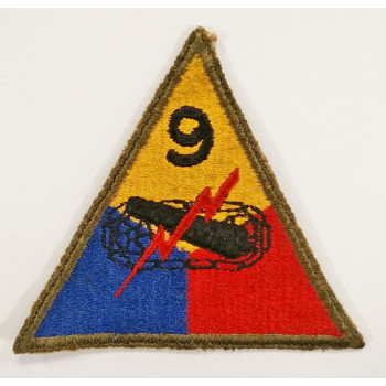 9th US ARMORED DIVISION GREEN BACK 1943