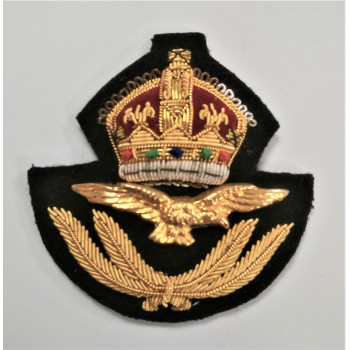 INSIGNE DE CASQUETTE D'OFFICIER RAF 2e GM REPRODUCTION