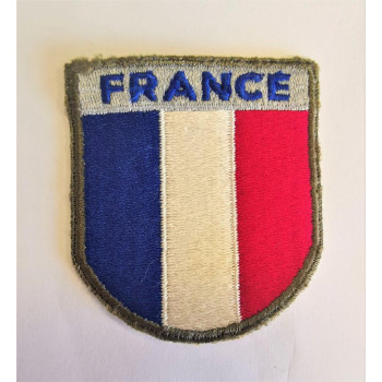 INSIGNE DE MANCHE ARMEE FRANCAISE DE LIBERATION FABRICATION US 1943-1945