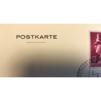 CARTE POSTALE POSTKARTE ANNIVERSAIRE 20 AVRIL 1942 STRASSBURG STRASBOURG