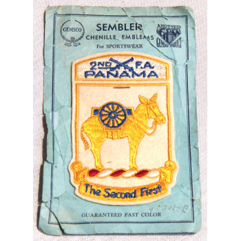 PATCH US ARMY 2nd FIELD ARTILLERY REGIMENT PANAMA "THE SECOND FIRST"