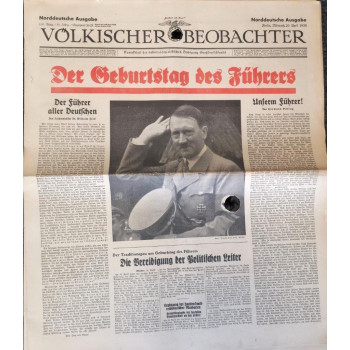 JOURNAL VÖLKISCHER BEOBACHTER 20 AVRIL 1938