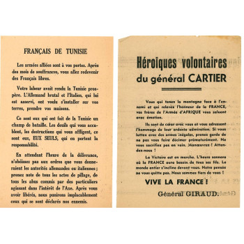 LOT DE DOCUMENTS BATAILLE D'AFRIQUE ET DEBARQUEMENT NOVEMBRE 1942