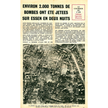 TRACT LE COURRIER DE L'AIR ÉDITION SPÉCIALE BOMBARDEMENT D'ESSEN KRUPP EN 1942